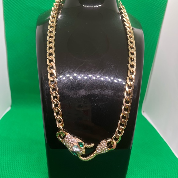 Personalized Snake Necklace Shaped Metal Chain Necklace for Women Collar Chain - Picture 3 of 4